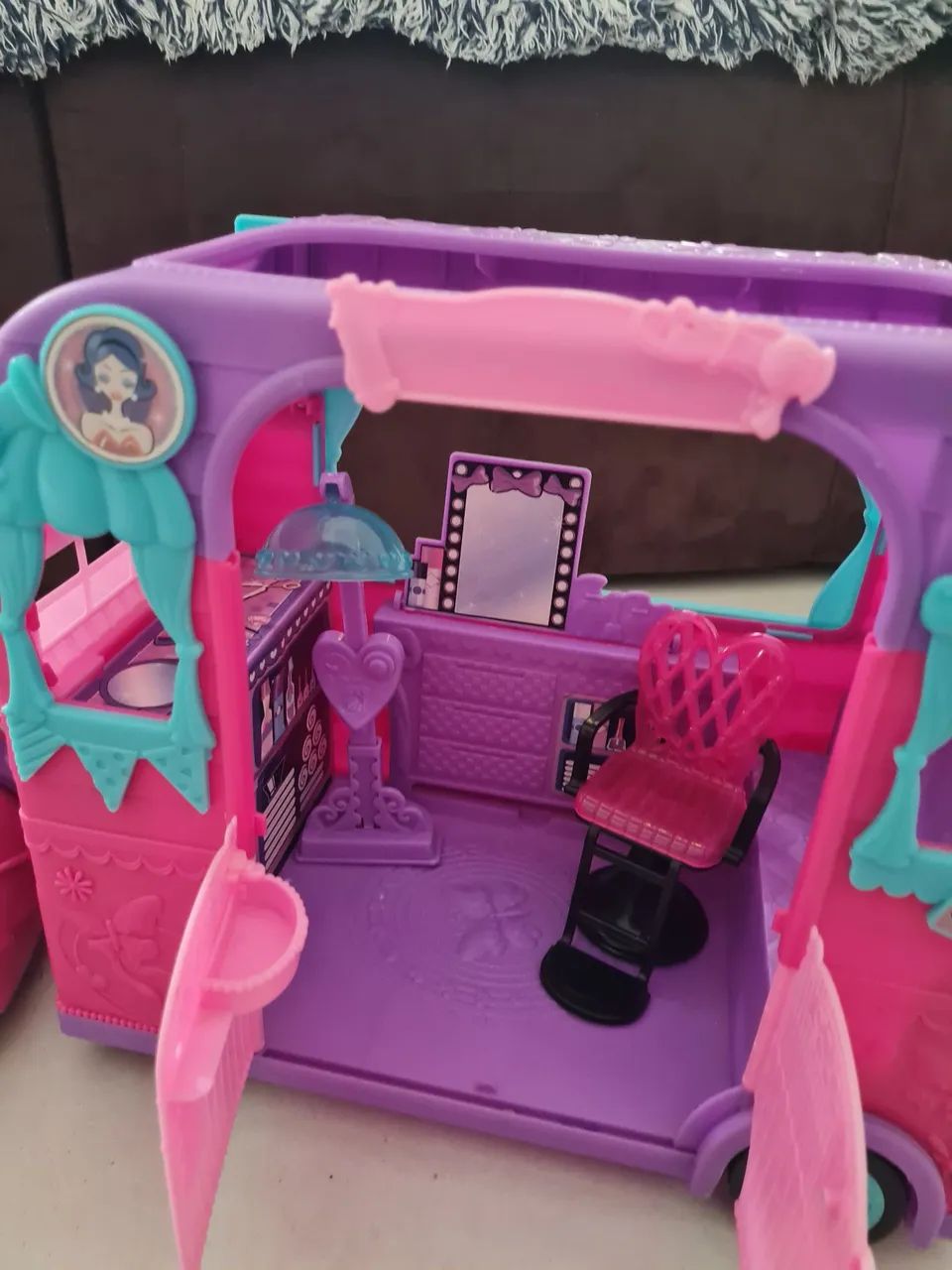 Trailer e carro de brinquedo e polly pocket original  - Foto 2