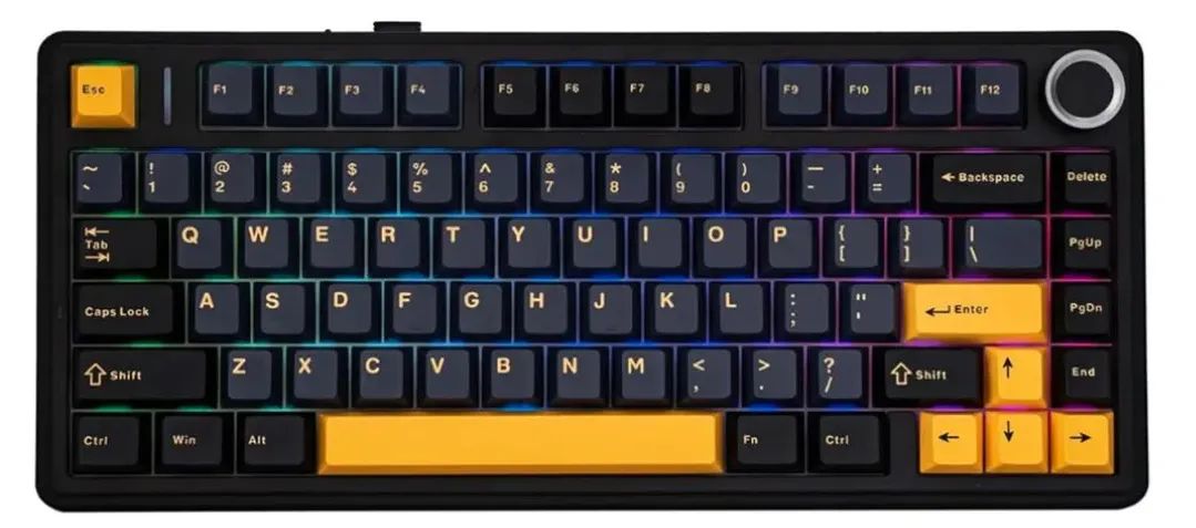 Teclado mecânico Aula F75 Thunder Black - Foto 4