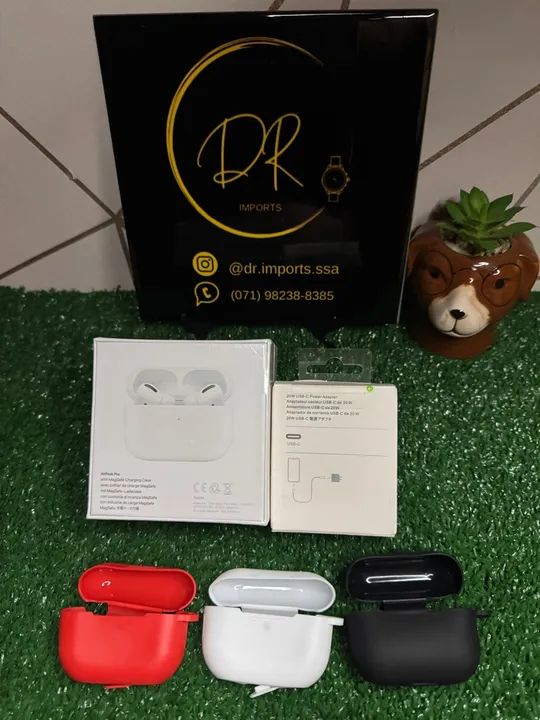 Combo Fone de Ouvido AirPods Pro (2ª Geração) + Base Carregador 20w 1 linha AAA Novo - Foto 2