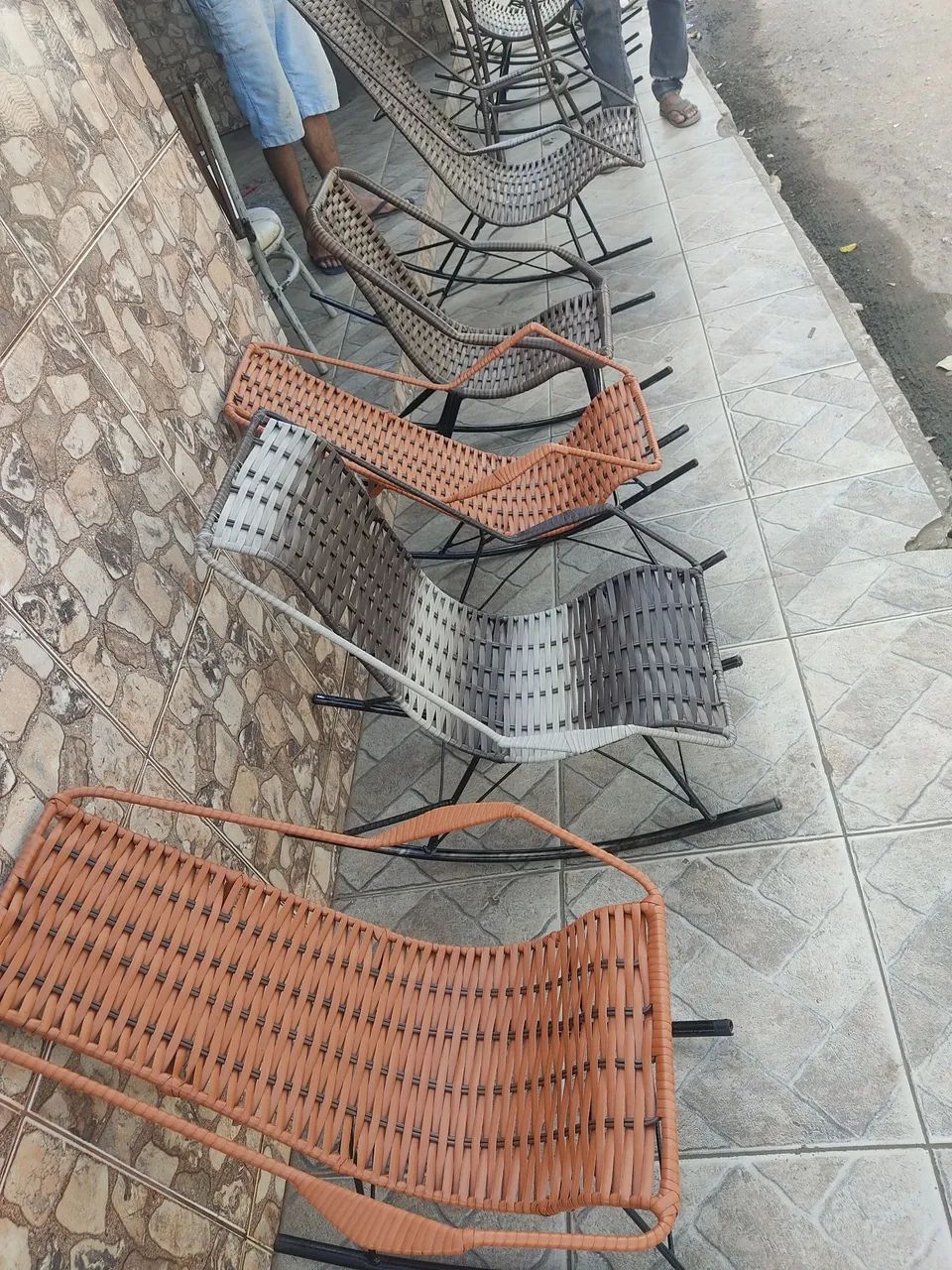 Cadeira de balanço em fibra sintética - Foto 4