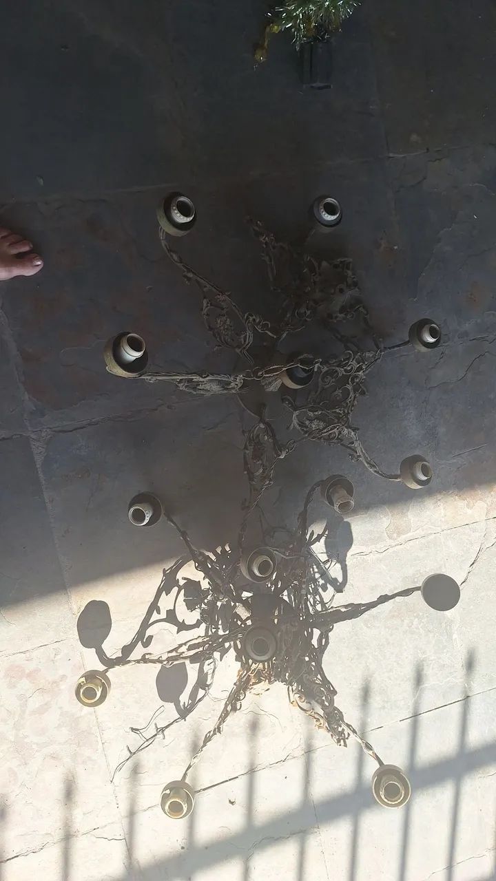 Lustre de cobre antigo Baixou - Foto 2