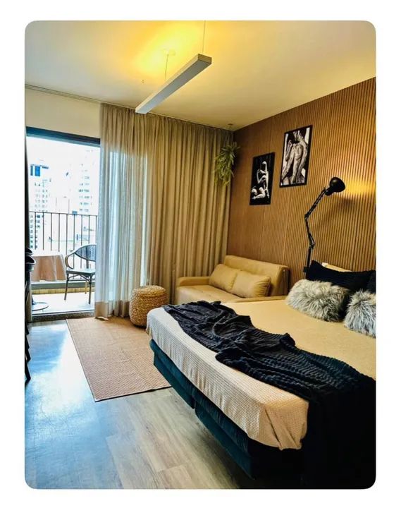 Studio novíssimo completamente mobiliado em Moemamoderno com varanda e armários - Foto 4