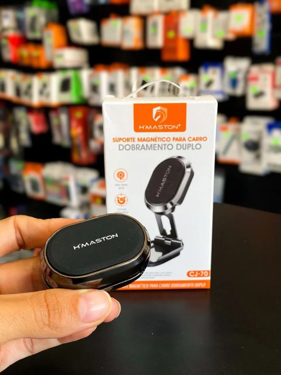 SUPORTE DE CELULAR E TABLET MAGNÉTICO PARA CARRO CJ-70 - Foto 2