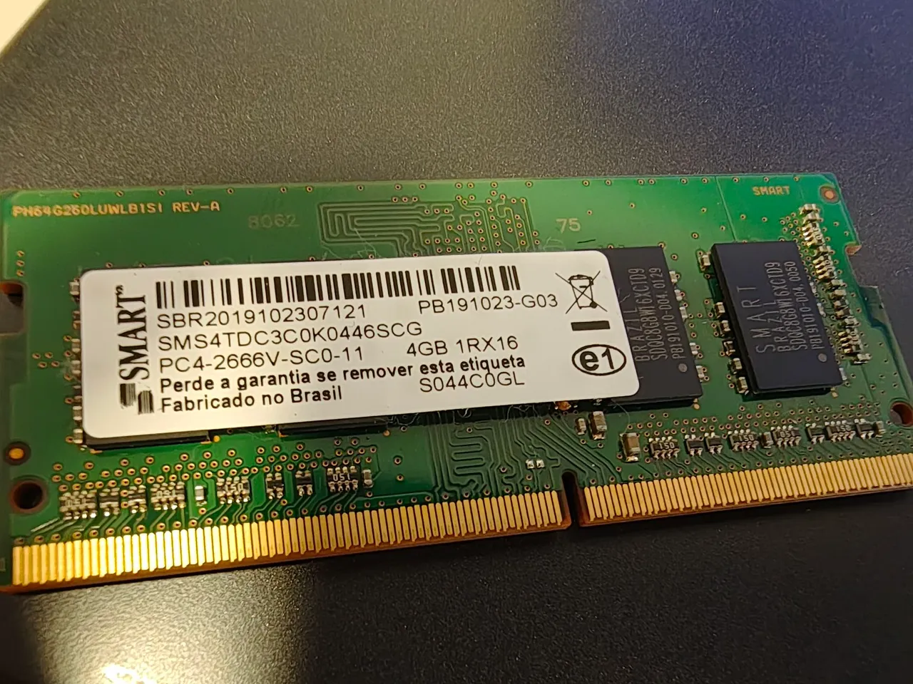 Memória RAM Notebook Smart 4GB DDR4 2666MHz