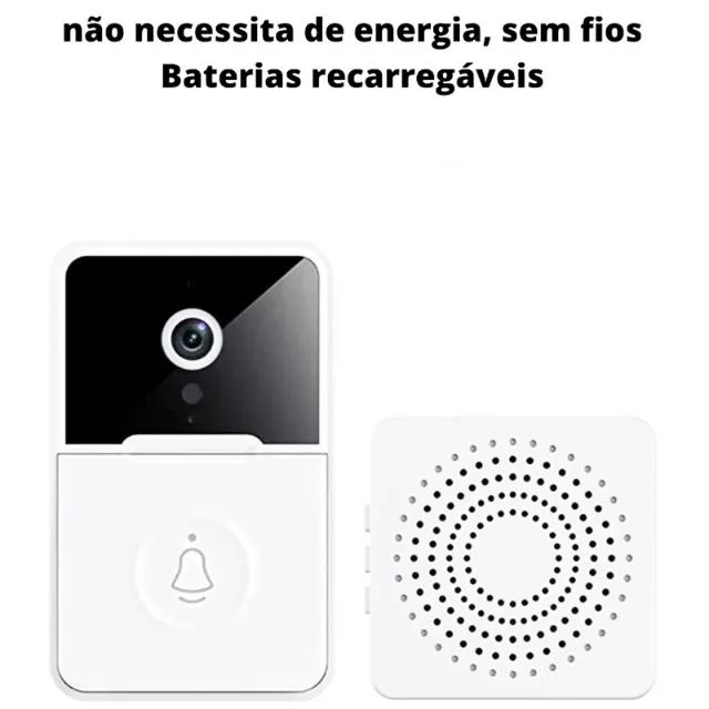 Smart Mini Campainha Inteligente Sem Fio Câmera Wifi - Foto 6