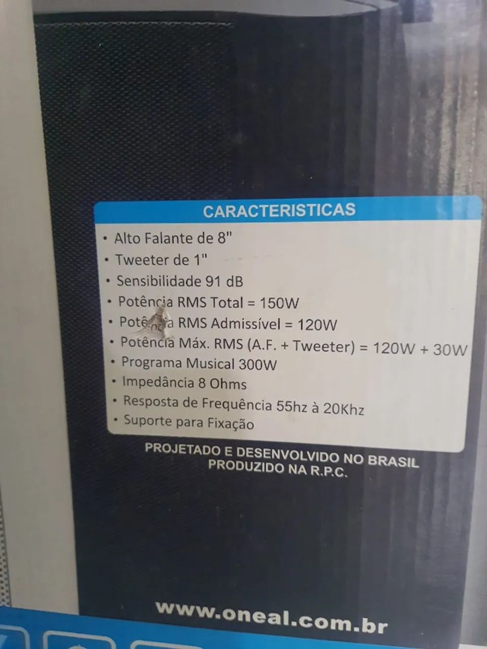 Caixa Acústica Ambiente 