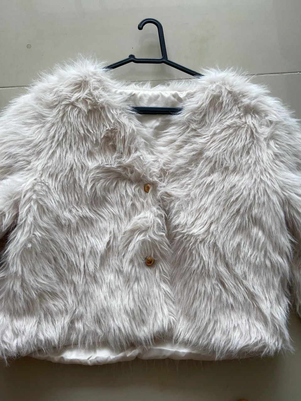 Vendo Casaco Peludo Off white - Foto 3