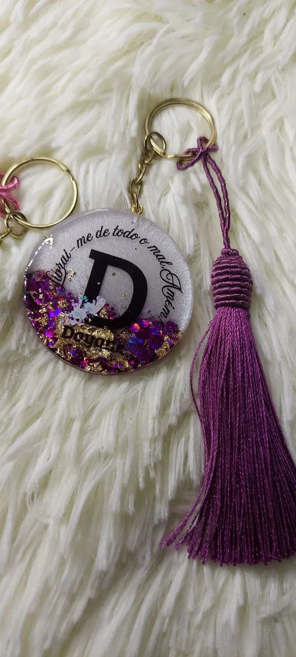Chaveiro personalizado com nome e frase - Foto 2