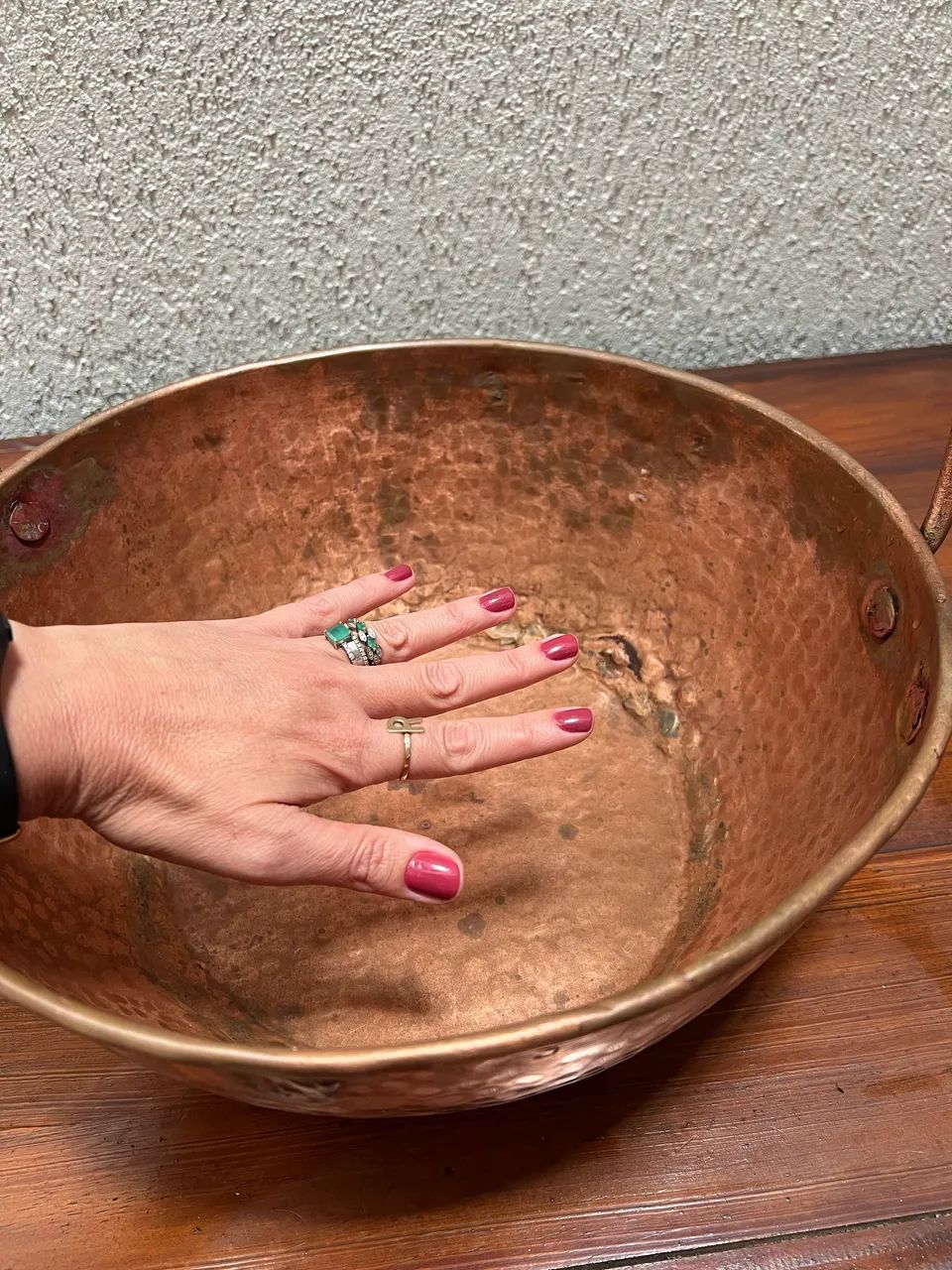 Tacho de cobre Antigo e Martelado - Foto 2