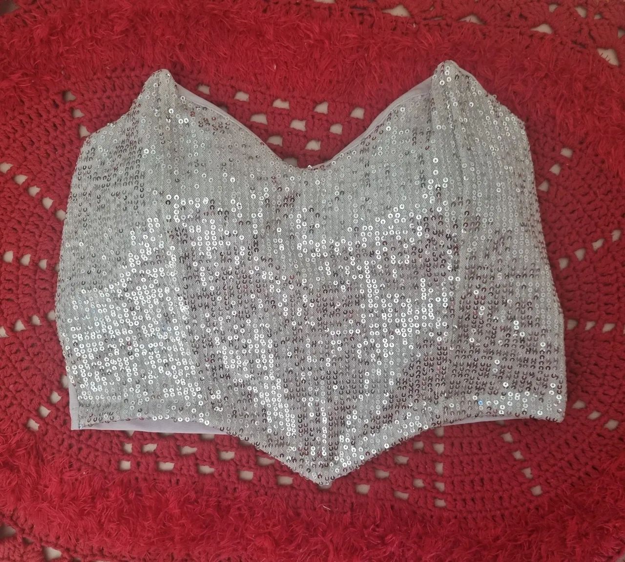 Cropped Paetê TAM Único (Veste M)