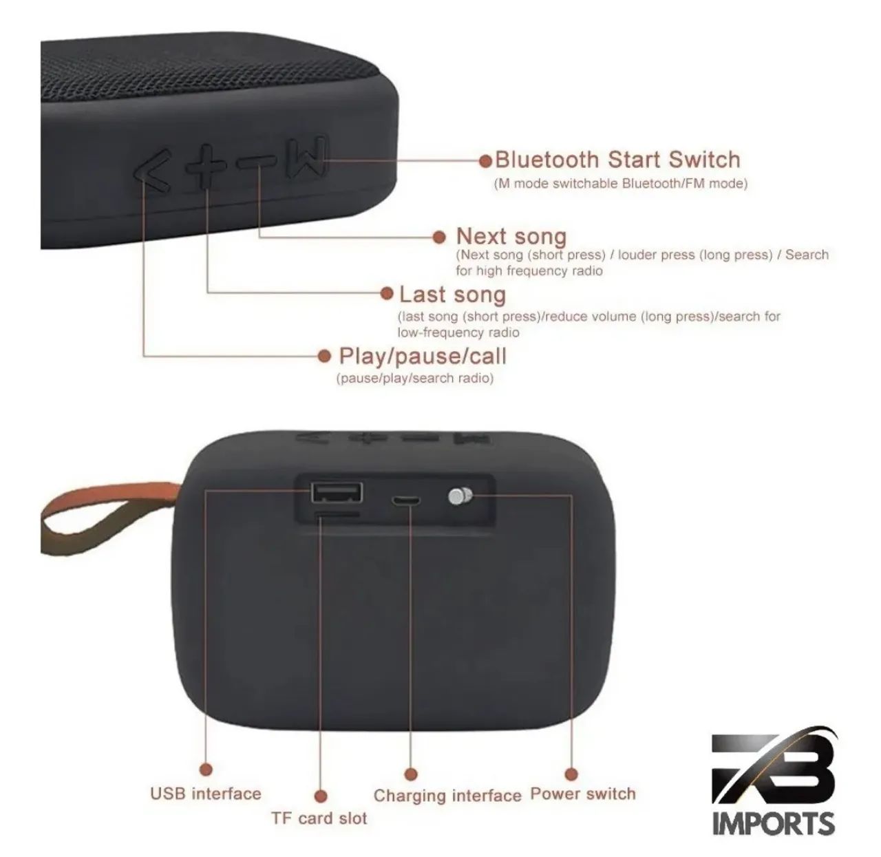 Caixa de Som Bluetooth Portátil64520767311234120