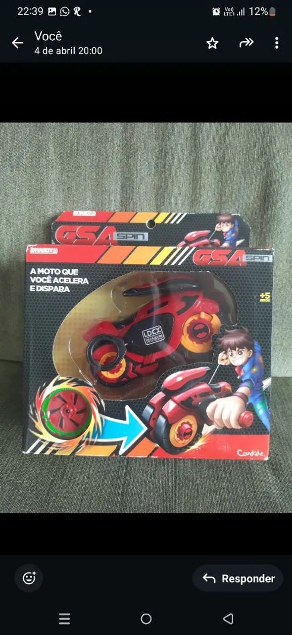 Lança beyblade SPIN - Candide