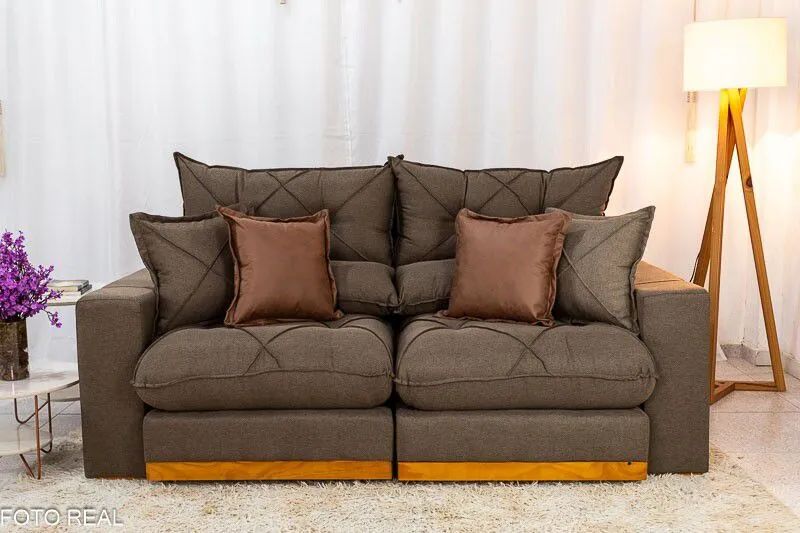 SOFÁ SUPER CONFORTÁVEL E ELEGANTE COM MOLAS ENSACADAS ALTA TECNOLOGIA SURPREENDA-SE !62RYU - Foto 4
