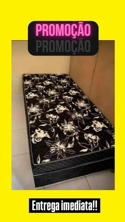 Cama box solteito - 0.88x1.88cm - pagamento na entrega