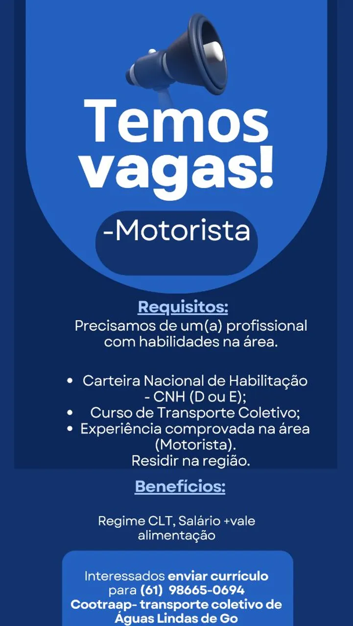 "vaga de motorista" - Vagas de emprego no Brasil