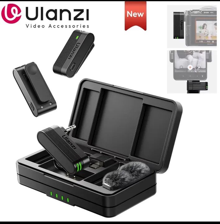 Microfone Ulanzi A100 Wireless - Captação de Áudio Profissional<br>