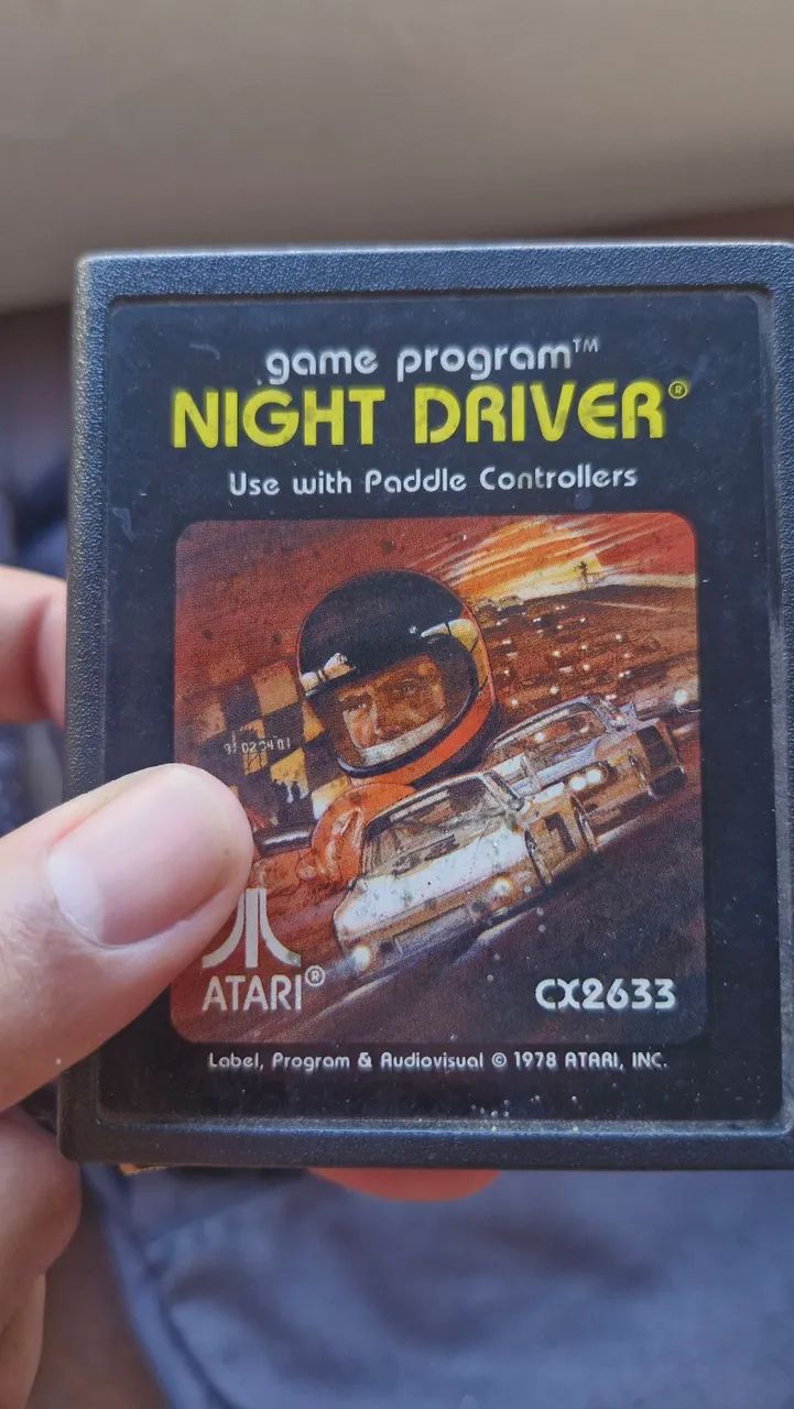 jogo de vídeo game night driver atari 1976