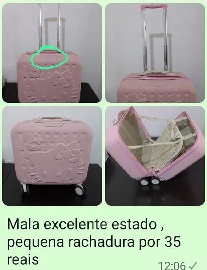 Mala Hello Kitty 25 reais 