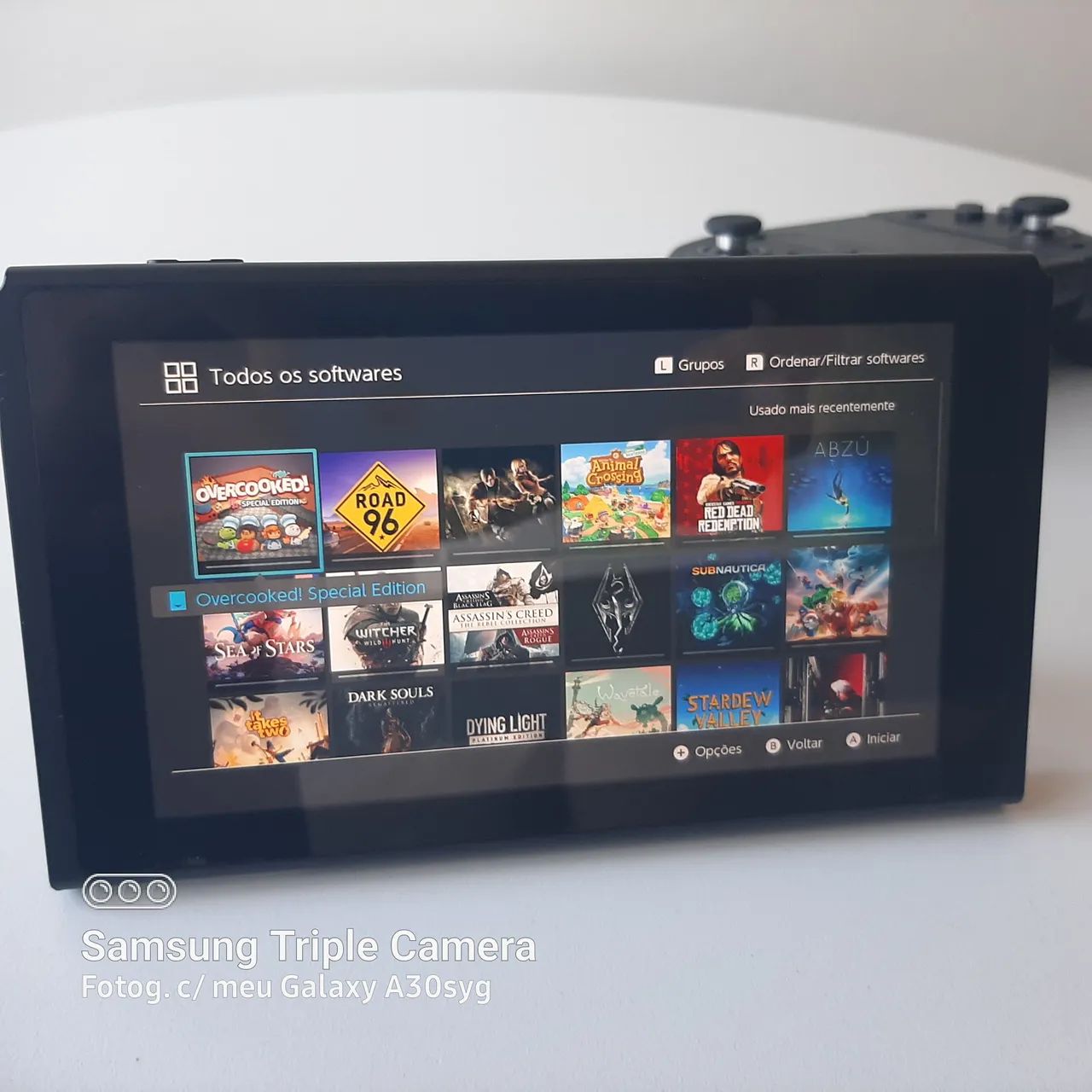 Nintendo switch v2 com vários jogos micro sd 128 GB - Foto 3