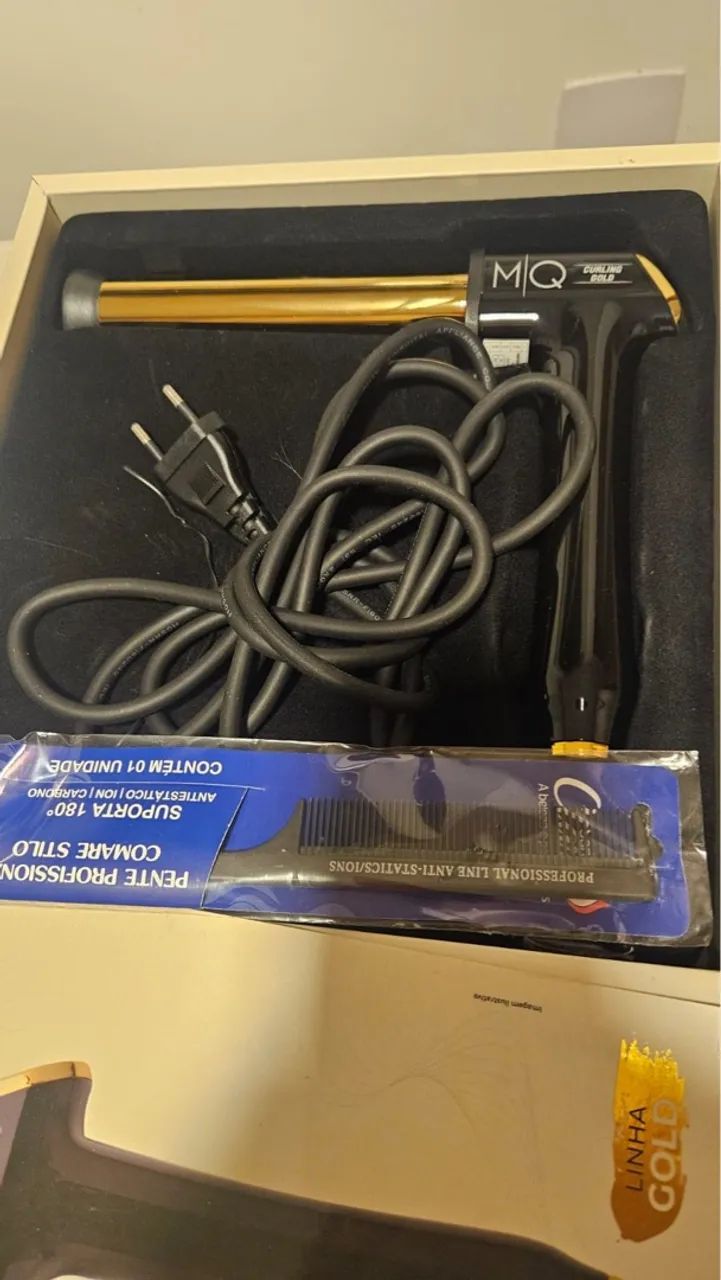 Modelador de cabelo e Cachos Curling Gold profissional - Foto 2