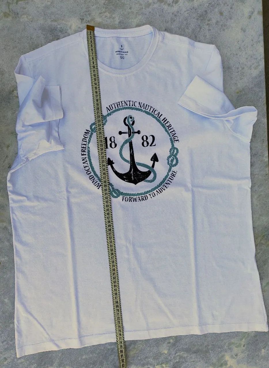 Camiseta Masculina Estampada Âncora - Marfinno - Foto 3