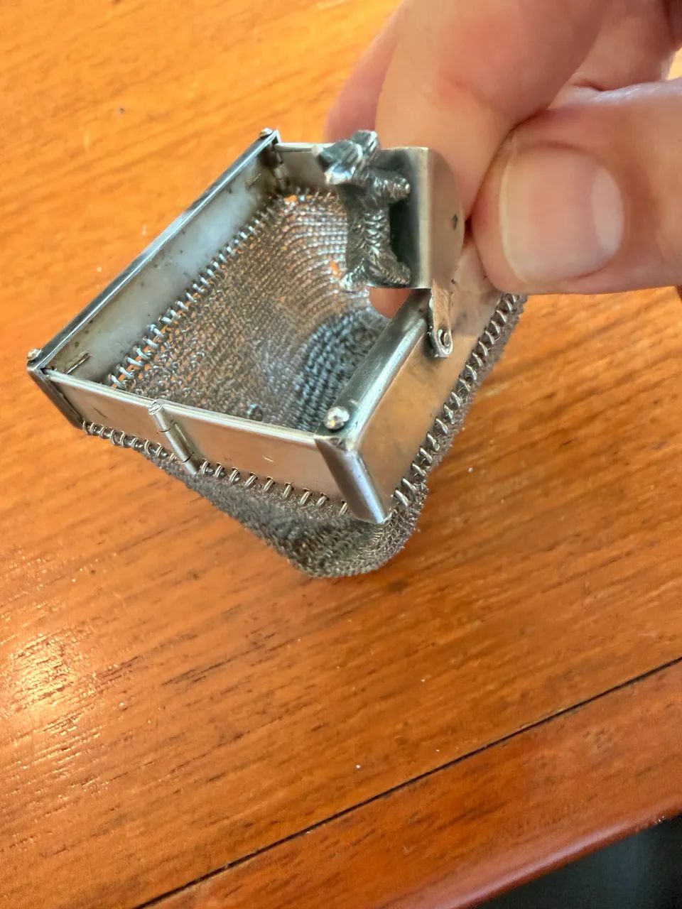 Bolsa porta moedas Vintage de prata  - Foto 5