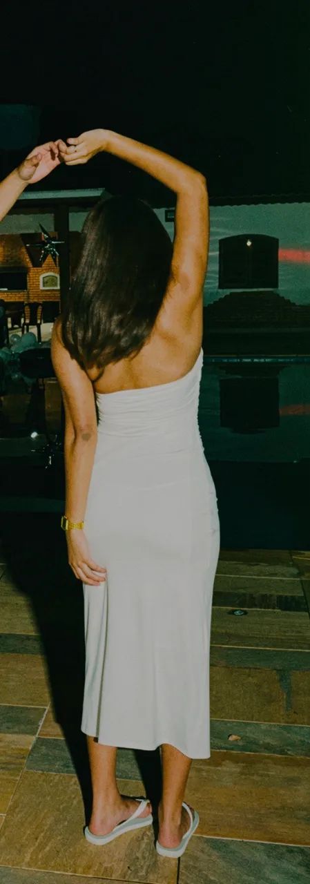 vestido c&a frente única branco