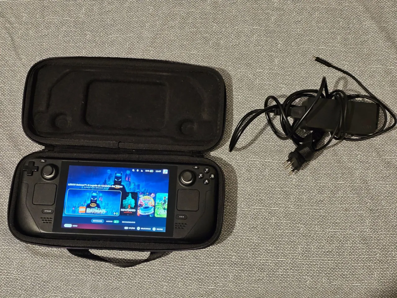 Steam Deck LCD 1TB NVMe Completo + Grip Premium + Case Original+