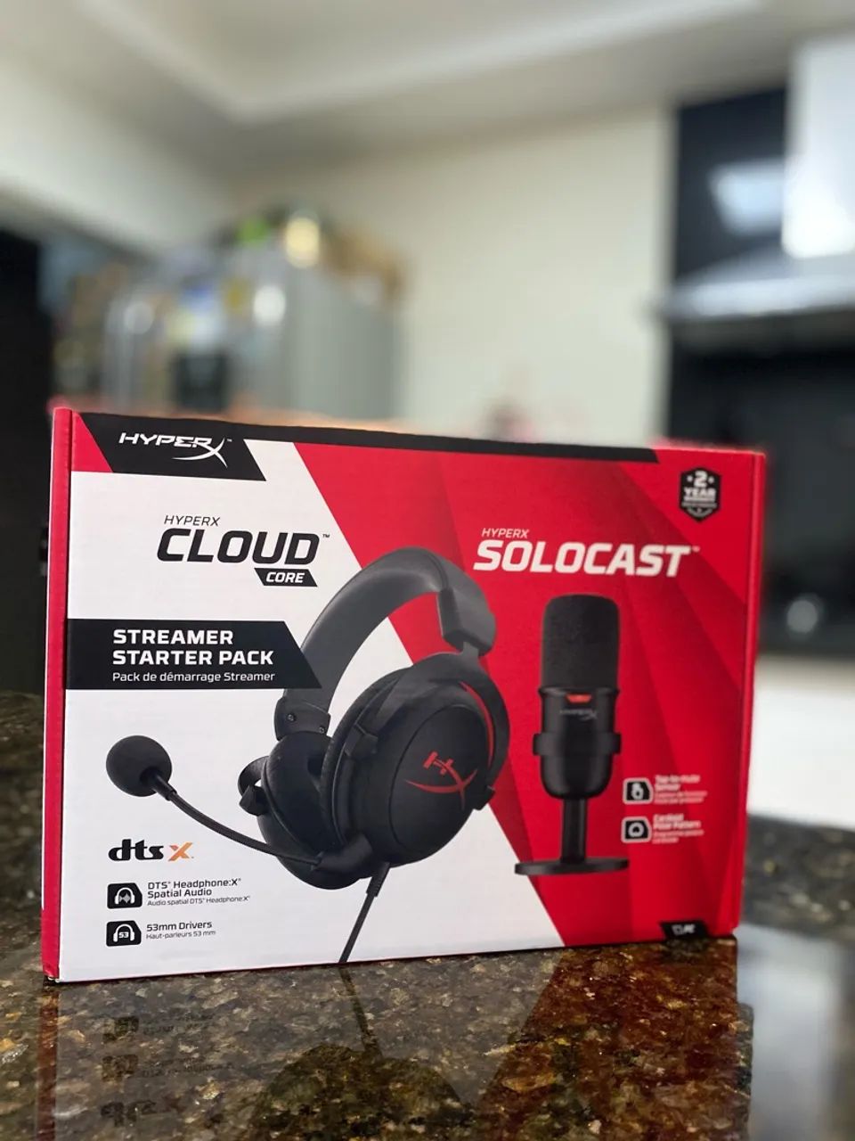 Headset Hyperx Cloud Core + Microfone Solocast - Fones de Ouvido