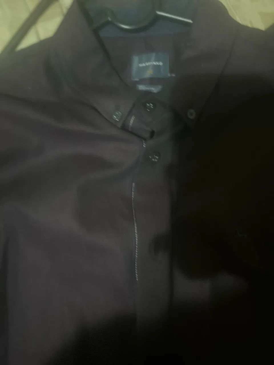 camisa social oxford, manga longa. Nova.