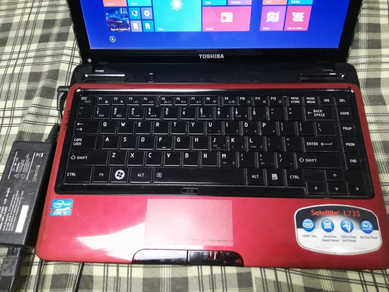 NOTEBOOK TOSHIBA CORE i5 ÓTIMO/4GB DE RAM/SSD 240GB/FAÇO ENTREGA