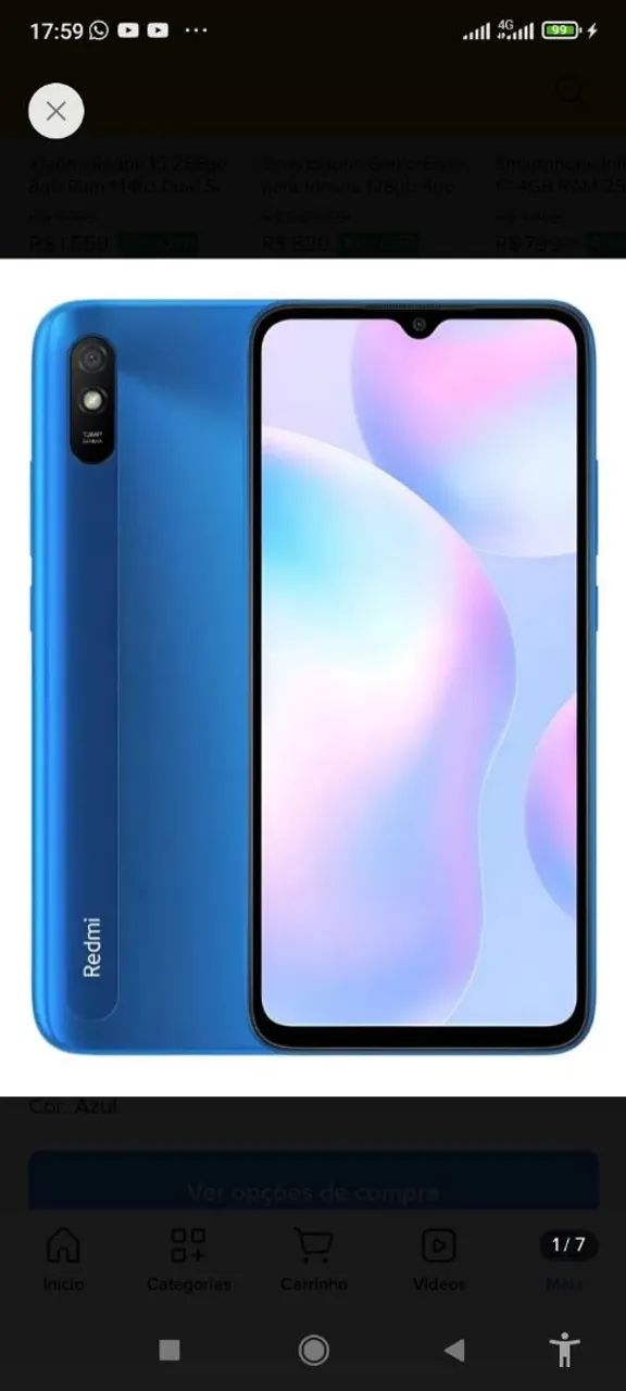 Smartphone Xiaomi Redmi 9A 64GB 4GB - Foto 2