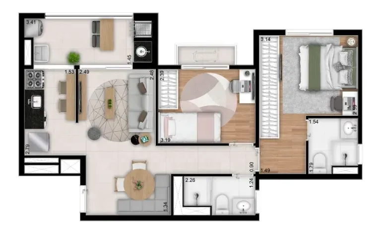 PLANTA 60m²