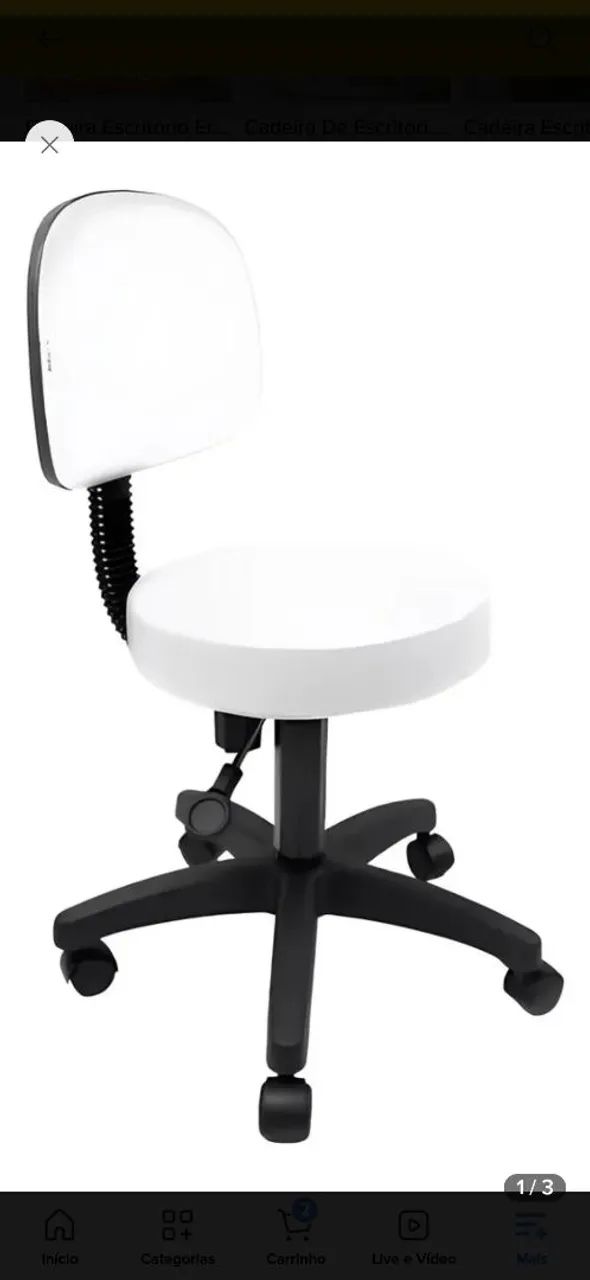 Mocho cadeira branca semi nova 