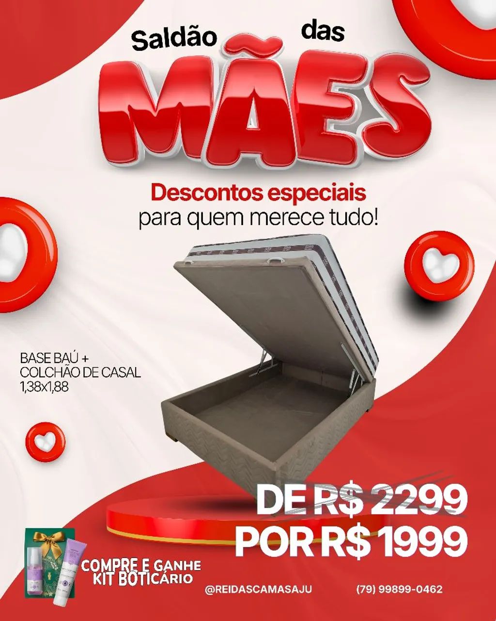 CAMA BOX CASAL LUXO DIA DAS MÃES - Foto 3