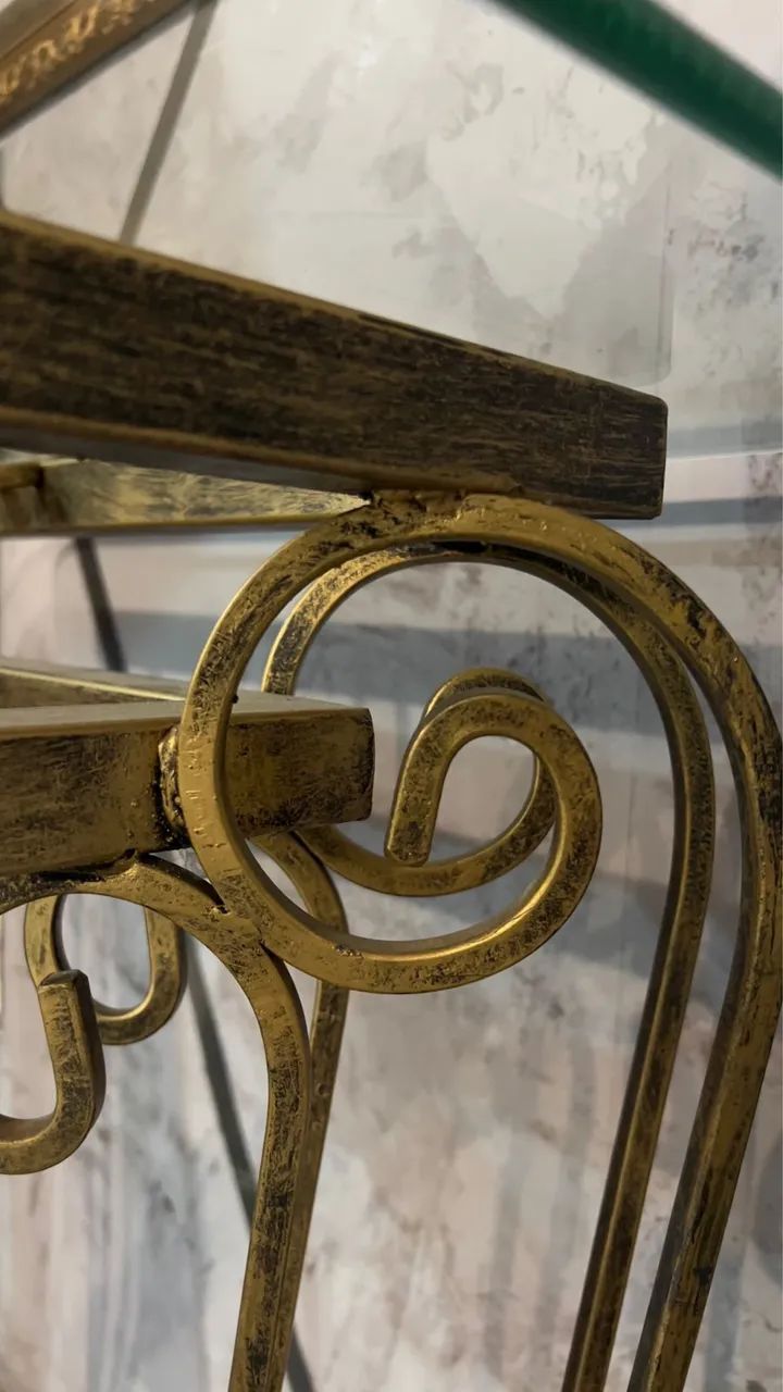 Mesa de Ferro Trabalhada com tampo de Vidro temperado  - Foto 2