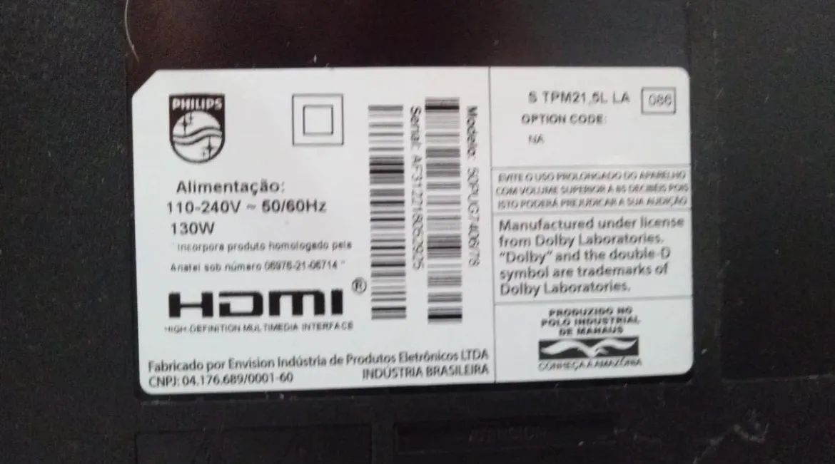 Smart TV Philips 50 polegadas 4K com defeito - Foto 5