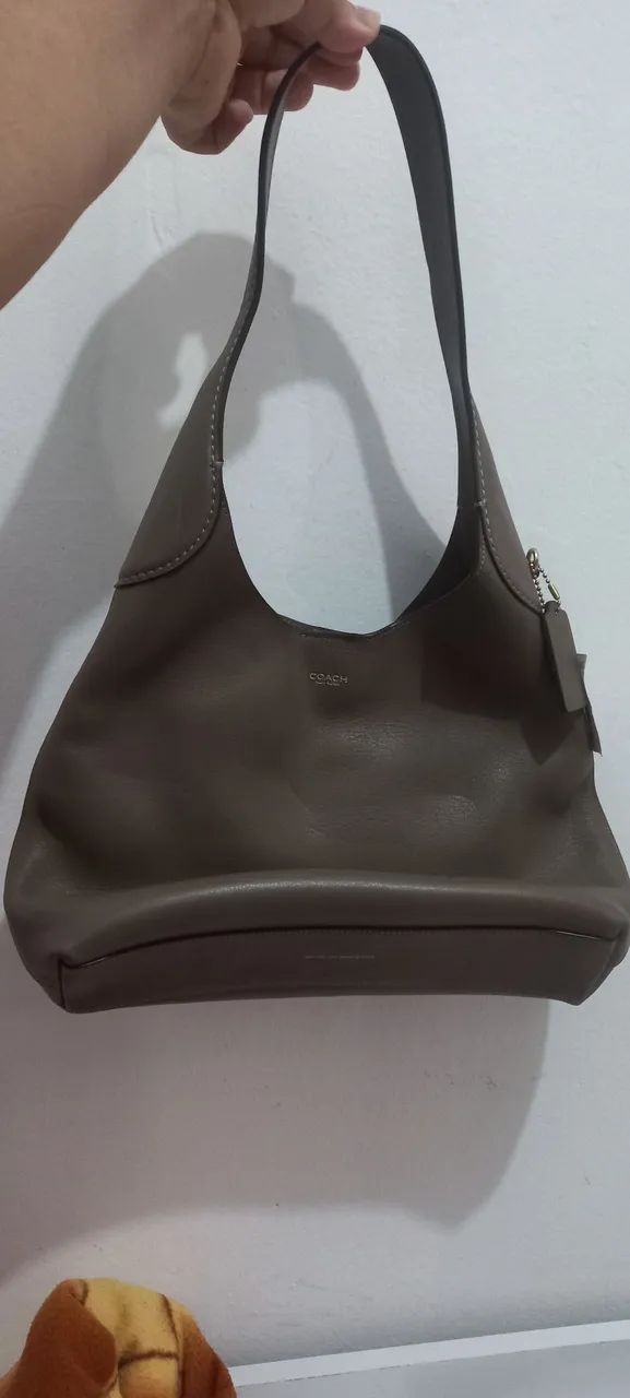 Bolsa coach nova couro legítimo 