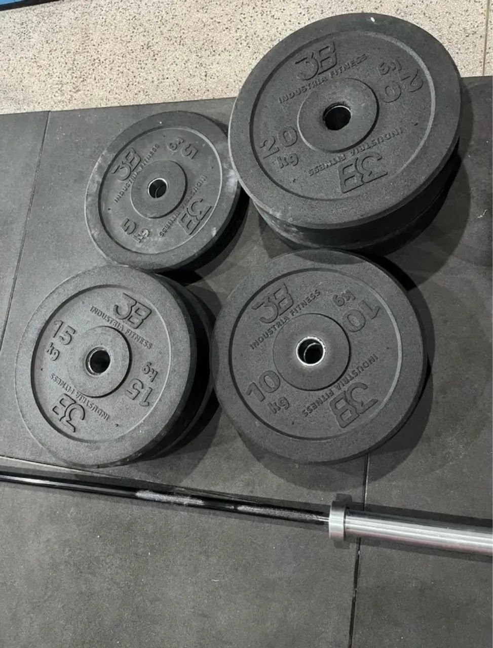 Barra e Anilhas Crossfit 
