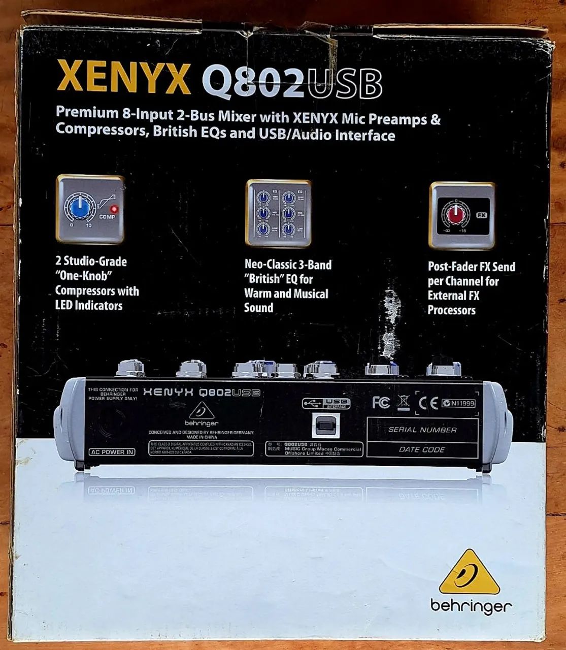 Mesa de Som Behringer Xenyx 802 USB - Seminova! - Instrumentos