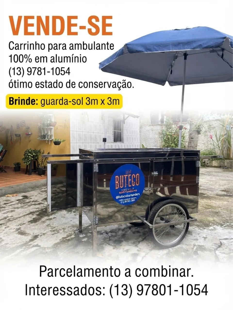Carrinho de bebida ambulante