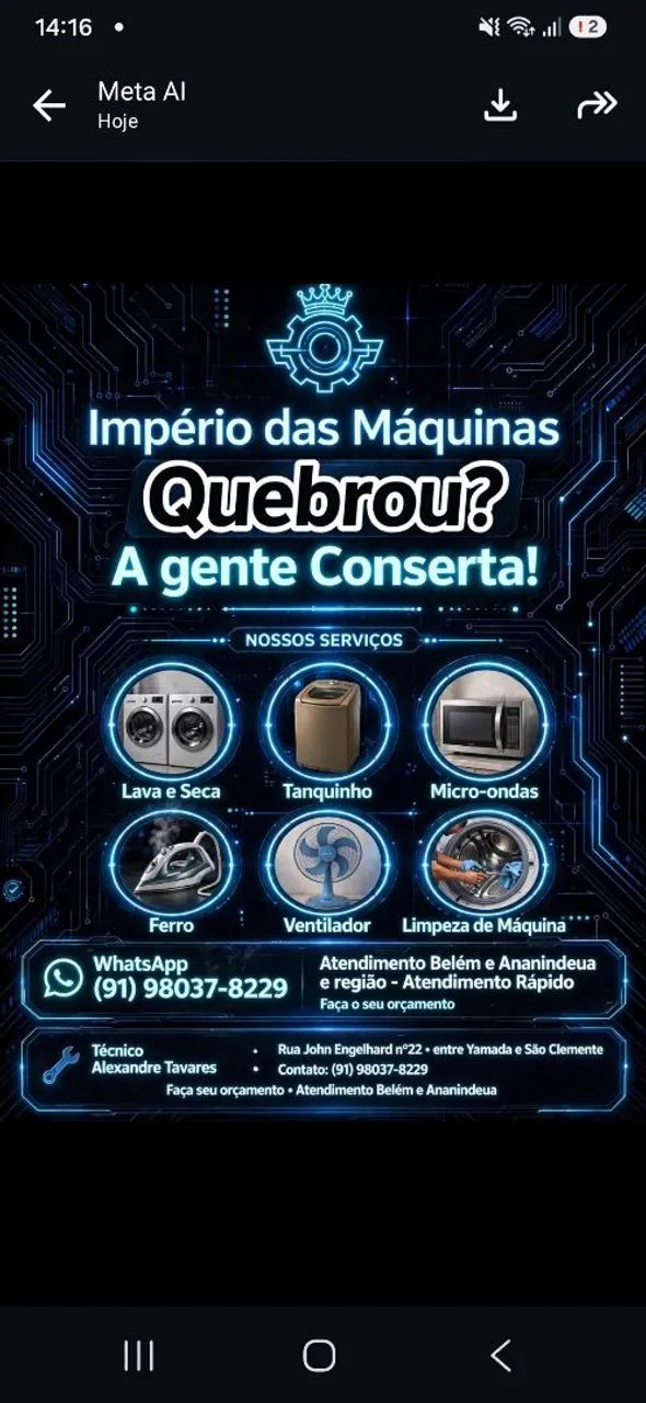 Trabalhamos com lava e seca 