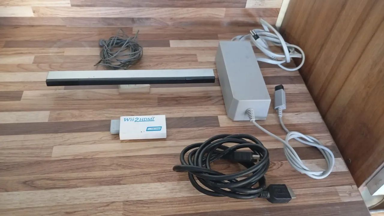 Kit Nintendo Wii fonte censor bar adaptador HDMI fonte paralela 