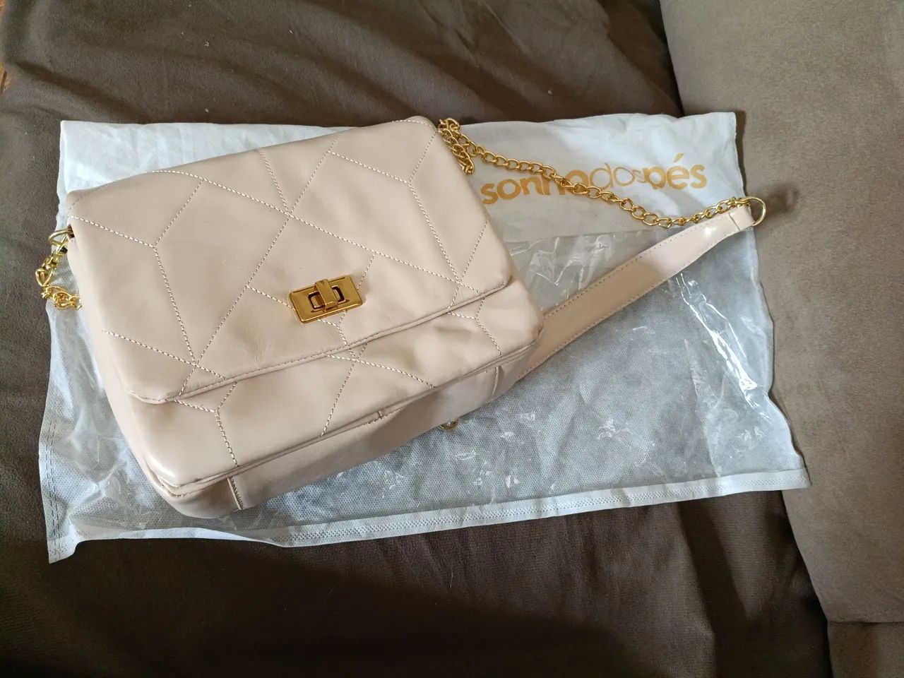 Bolsa couro sonho dos pés 