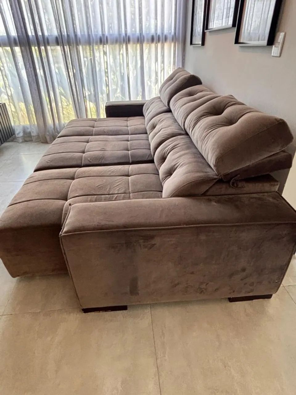 Sofá Retrátil 2,90m | Estrutura e espuma excelentes | R$ 1.890 - Foto 3