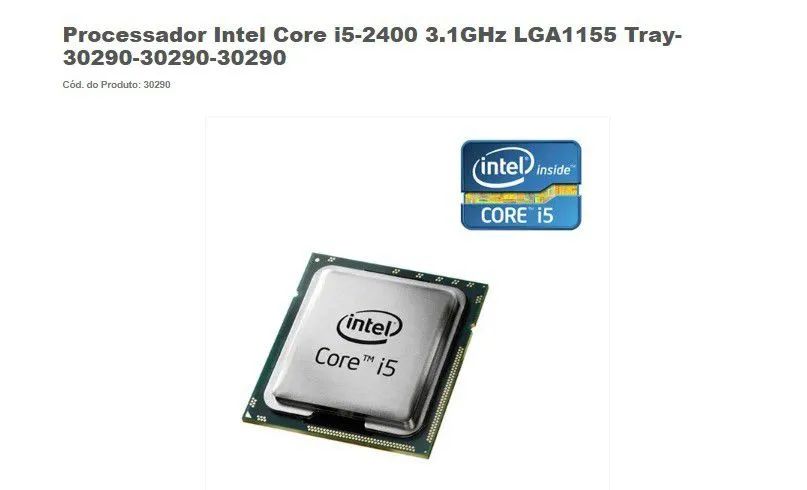 Processador Intel Core i5-2400 3.1GHz LGA1155