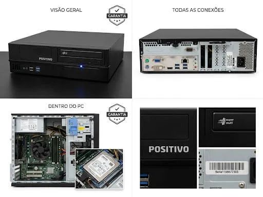  Computador Positivo Slim - Intel Core i7 3770, 8GB RAM, HD 1TB, Windows 10 Pro