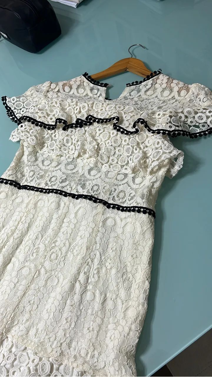 VESTIDO LINDO 42 RENDA GUIPER