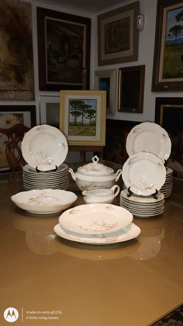 Jogo de jantar porcelana Steatita 38 peças flor de cerejeira  - Foto 3