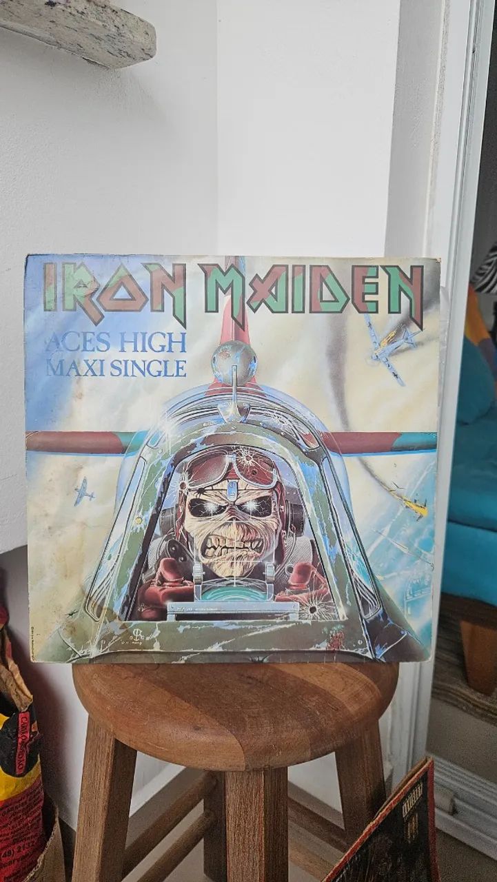 Disco Vinil Lp Iron Maiden Aces High Maxi Single Rock Heavy Metal